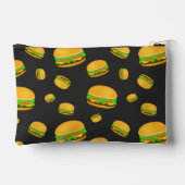 Cool en leuk lekker hamburgerpatroon donkergrijs etui (Achterkant)