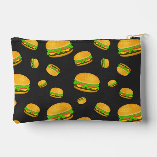 Cool en leuk lekker hamburgerpatroon donkergrijs etui (Achterkant)