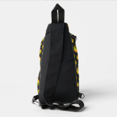 Cool en leuk lekker hamburgerpatroon donkergrijs sling bag (Achterkant)