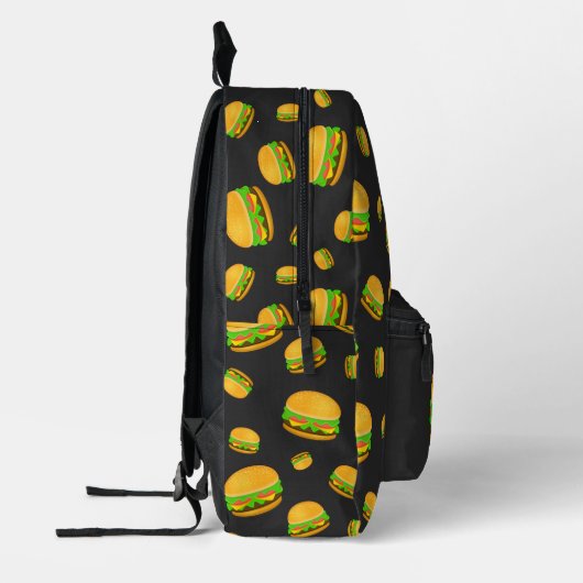 Cool en leuk lekker hamburgerpatroon op maat Monog Bedrukte Rugzak (Links)
