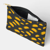 Cool en leuk lekker taco patroon donkergrijs etui (Open)
