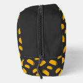 Cool en leuk lekker taco patroon donkergrijs toilettasje (Rechts)