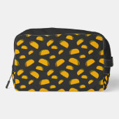 Cool en leuk lekker taco patroon donkergrijs toilettasje (Achterkant)