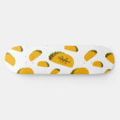 Cool en leuk lekker taco patroon Monogram wit Persoonlijk Skateboard (Horizontaal)