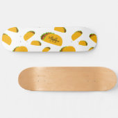 Cool en leuk lekker taco patroon Monogram wit Persoonlijk Skateboard (Horizontaal)