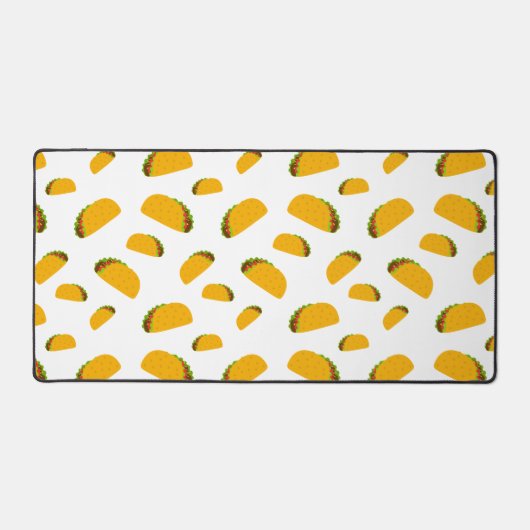 Cool en leuk lekker taco patroon op wit bureaumat (Voorkant)