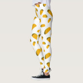 Cool en leuk lekker taco patroon wit leggings (Links)