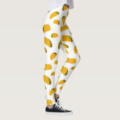 Cool en leuk lekker taco patroon wit leggings (Rechts)