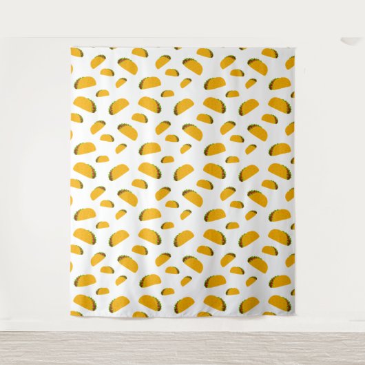 Cool en leuk lekker taco patroon wit Muur Wandkleed (Voorkant)