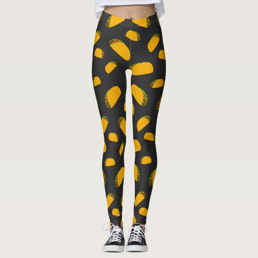Cool- en leuke jummie-taco-patronen leggings (Voorkant)