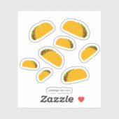 Cool- en leuke jummie-taco-patronen sticker (Vel)
