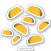 Cool- en leuke jummie-taco-patronen sticker (Voorkant)