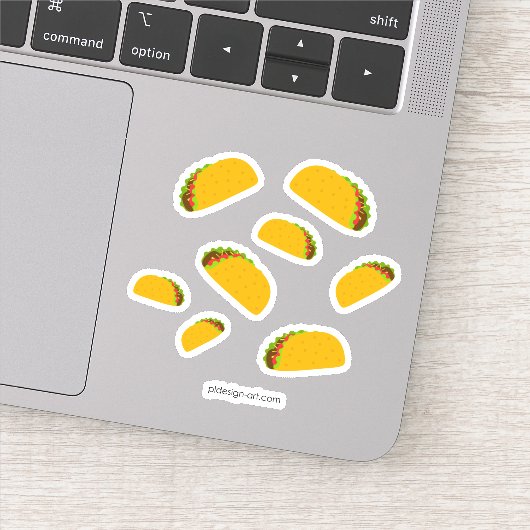 Cool- en leuke jummie-taco-patronen sticker (Detail)
