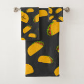 Cool- en leuke jummie-taco-patroon Monogram Bad Handdoek (Insitu)