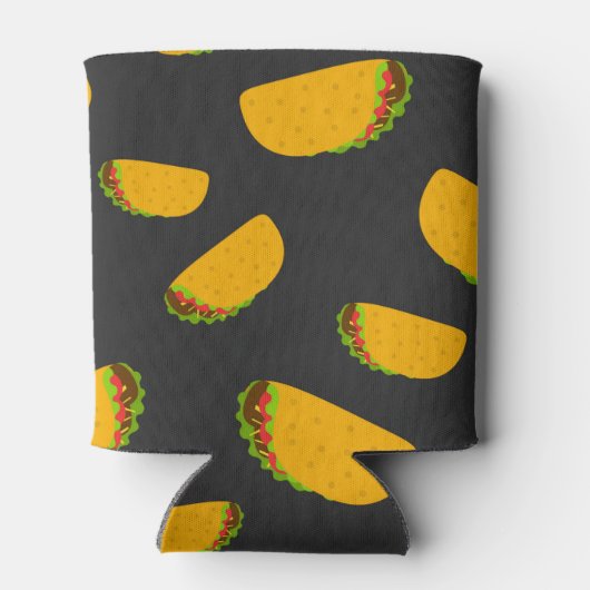 Cool- en leuke jummie-taco-patroon Monogram Blikjeskoeler (Achterkant)