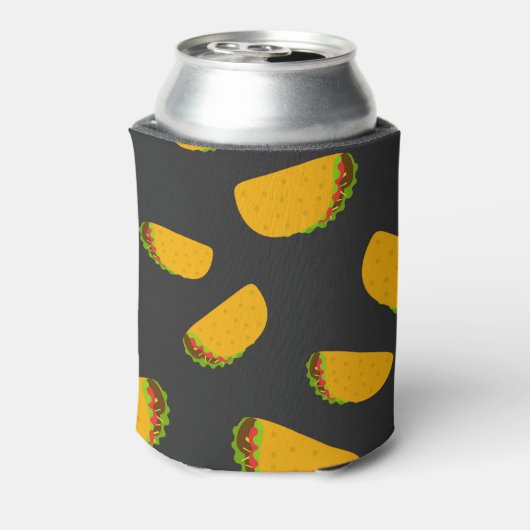 Cool- en leuke jummie-taco-patroon Monogram Blikjeskoeler (Blikje Achterkant)