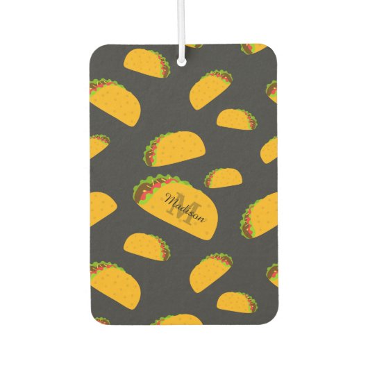 Cool- en leuke jummie-taco-patroon Monogram Luchtverfrisser (Voorkant)