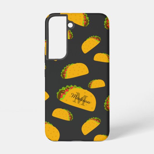 Cool- en leuke jummie-taco-patroon Monogram Samsung Galaxy Hoesje (Achterkant)