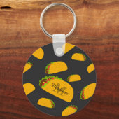 Cool- en leuke jummie-taco-patroon Monogram Sleutelhanger (Voorkant)