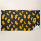 Cool- en leuke jummie-taco-patroon Monogram Strandlaken (Voorkant)