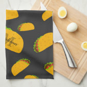 Cool- en leuke jummie-taco-patroon Monogram Theedoek (Quarter Fold)