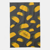 Cool- en leuke jummie-taco-patroon Monogram Theedoek (Verticaal)