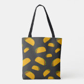 Cool- en leuke jummie-taco-patroon Monogram Tote Bag (Achterkant)