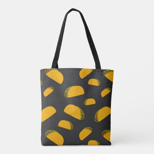 Cool- en leuke jummie-taco-patroon Monogram Tote Bag (Achterkant)