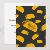 Cool- en leuke jummie-taco-patroon Monogram Uitnod Kaart (Voorkant / Achterkant)