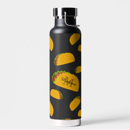 Cool- en leuke jummie-taco-patroon Monogram Waterfles (Links)