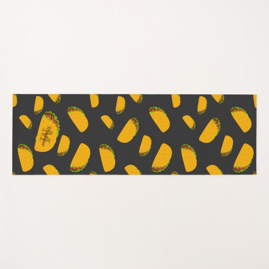 Cool- en leuke jummie-taco-patroon Monogram Yogamat (Voorkant (horizontaal))