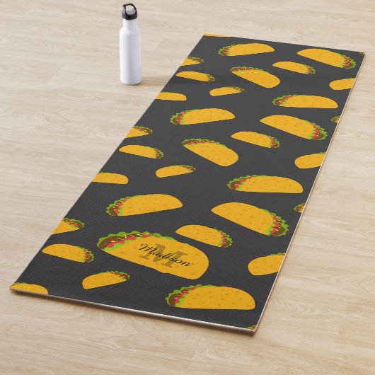 Cool- en leuke jummie-taco-patroon Monogram Yogamat (In situ)