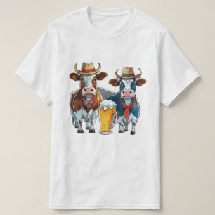 Cool en leuke koeien en bier T-shirt! T-shirt
