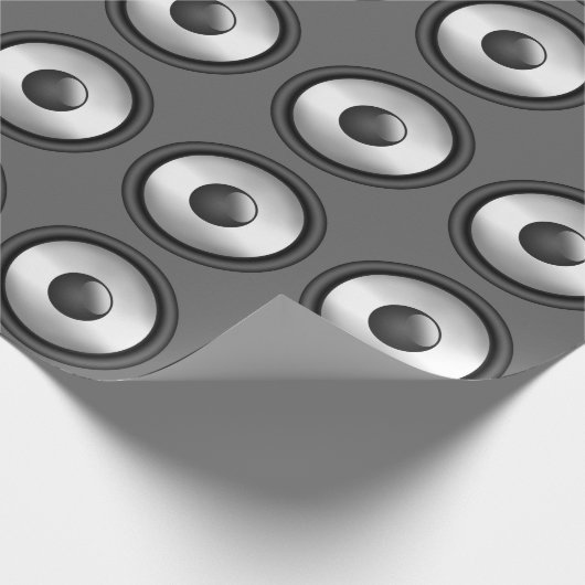 Cool- en leuke muziekluidsprekerontwerp cadeaupapier (Hoek)