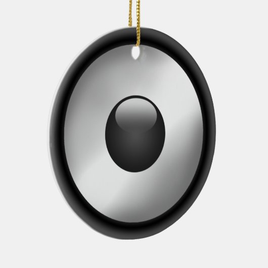 Cool- en leuke muziekluidsprekerontwerp keramisch ornament (Rechts)