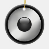 Cool- en leuke muziekluidsprekerontwerp keramisch ornament (Voorkant)