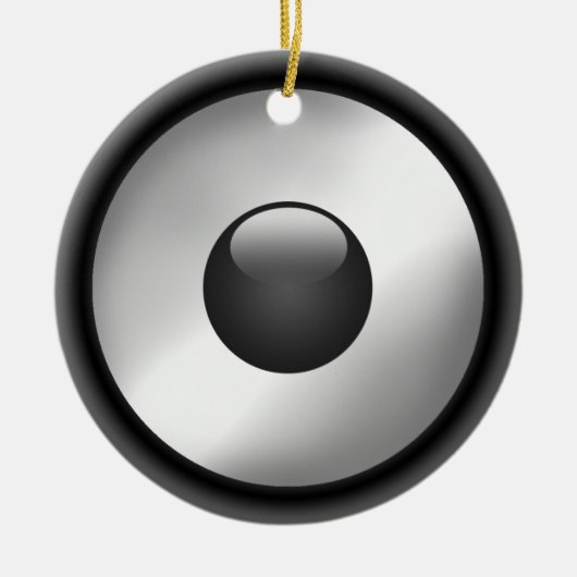 Cool- en leuke muziekluidsprekerontwerp keramisch ornament (Voorkant)