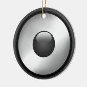 Cool- en leuke muziekluidsprekerontwerp keramisch ornament (Links)