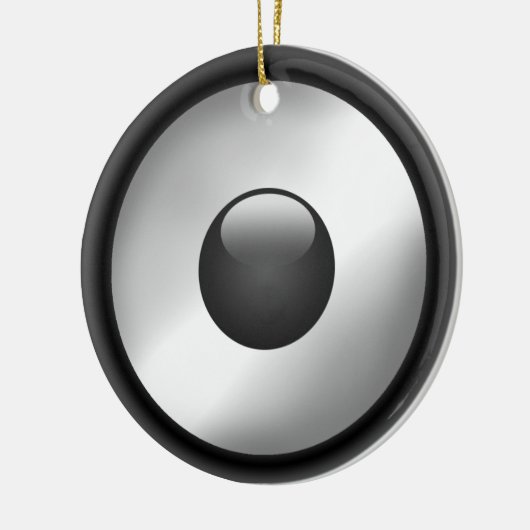 Cool- en leuke muziekluidsprekerontwerp keramisch ornament (Links)