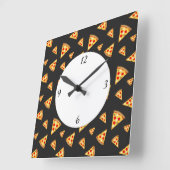 Cool en leuke pizzaplakjes met cijfers vierkante klok (Hoek)