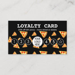 Cool en leuke pizzaplakjes patroon Uw logo Klantenkaartje