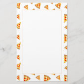 Cool en leuke pizzapuntjes patroon op wit briefpapier (Voorkant)
