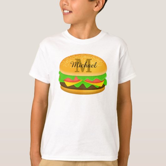 Cool- en leuke yummyburger Monogram T-shirt (Voorkant)