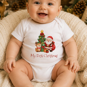 Cool en modern eerste kerst baby  romper