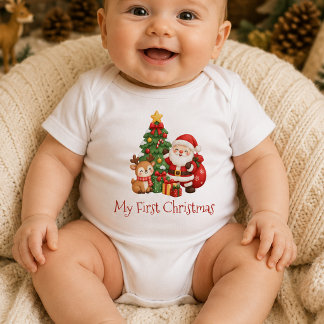 Cool en modern eerste kerst baby romper