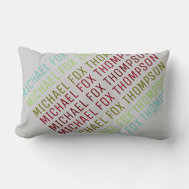 Cool en modern, naamtypografie kussen