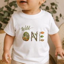 Cool en modern Wild One Baby 1e verjaardagsshirt 