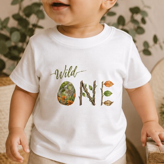 Cool en modern Wild One Baby 1e verjaardagsshirt 