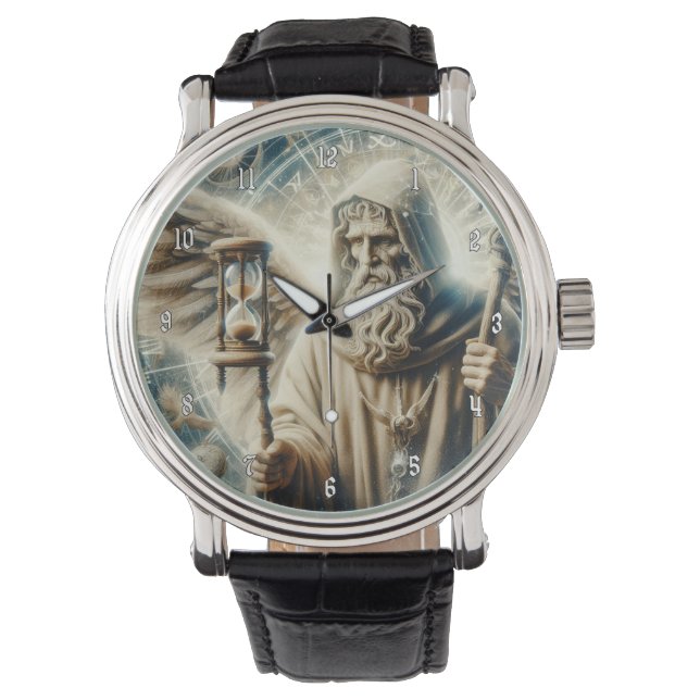 Cool en mysterieuze Wizard of Time Horloge (Voorkant)