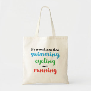 Cool en origineel triatlon ontwerp voor triatleten tote bag